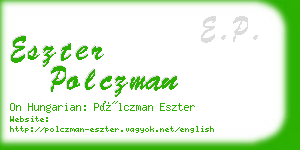 eszter polczman business card